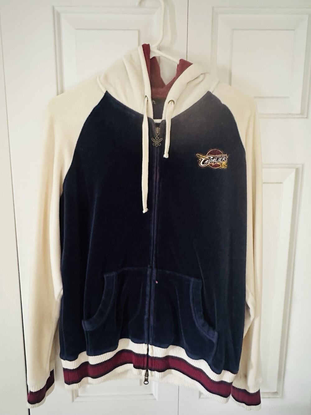Touch Cleveland Cavaliers Full Zip Hoodie XL Navy/White/Burgundy Basketball